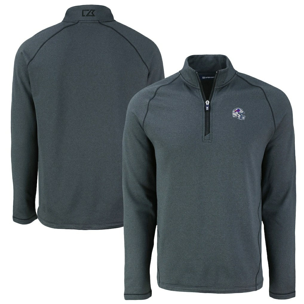 Buffalo Bills  Cutter & Buck Peshastin Eco Fleece Tri-Blend Raglan Recycled Quarter-Zip Jacket
