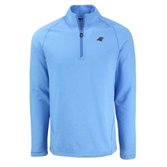 Carolina Panthers  Cutter & Buck Peshastin Eco Fleece Tri-Blend Raglan Recycled Quarter-Zip Jacket