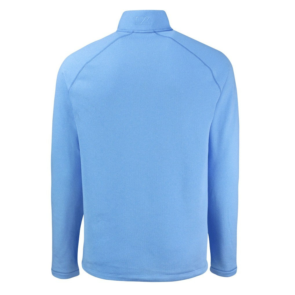 Carolina Panthers  Cutter & Buck Peshastin Eco Fleece Tri-Blend Raglan Recycled Quarter-Zip Jacket