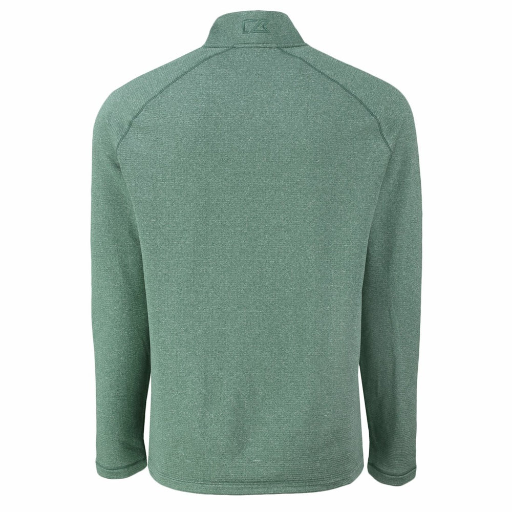 Green Bay Packers  Cutter & Buck Peshastin Eco Fleece Tri-Blend Raglan Recycled Quarter-Zip Jacket