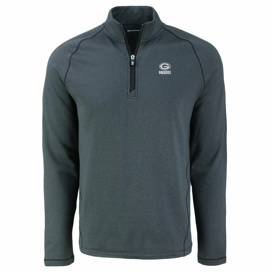 Green Bay Packers  Cutter & Buck Peshastin Eco Fleece Tri-Blend Raglan Recycled Quarter-Zip Jacket