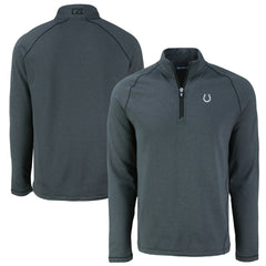 Indianapolis Colts  Cutter & Buck Peshastin Eco Fleece Tri-Blend Raglan Recycled Quarter-Zip Jacket