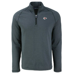 Kansas City Chiefs  Cutter & Buck Peshastin Eco Fleece Tri-Blend Raglan Recycled Quarter-Zip Jacket