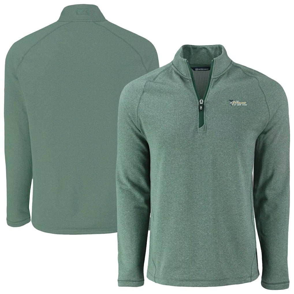 New York Jets  Cutter & Buck Peshastin Eco Fleece Recycled Half-Zip Top