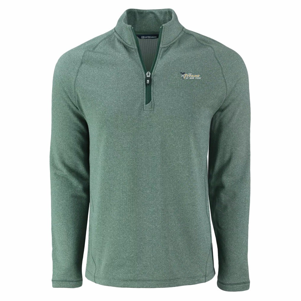 New York Jets  Cutter & Buck Peshastin Eco Fleece Recycled Half-Zip Top