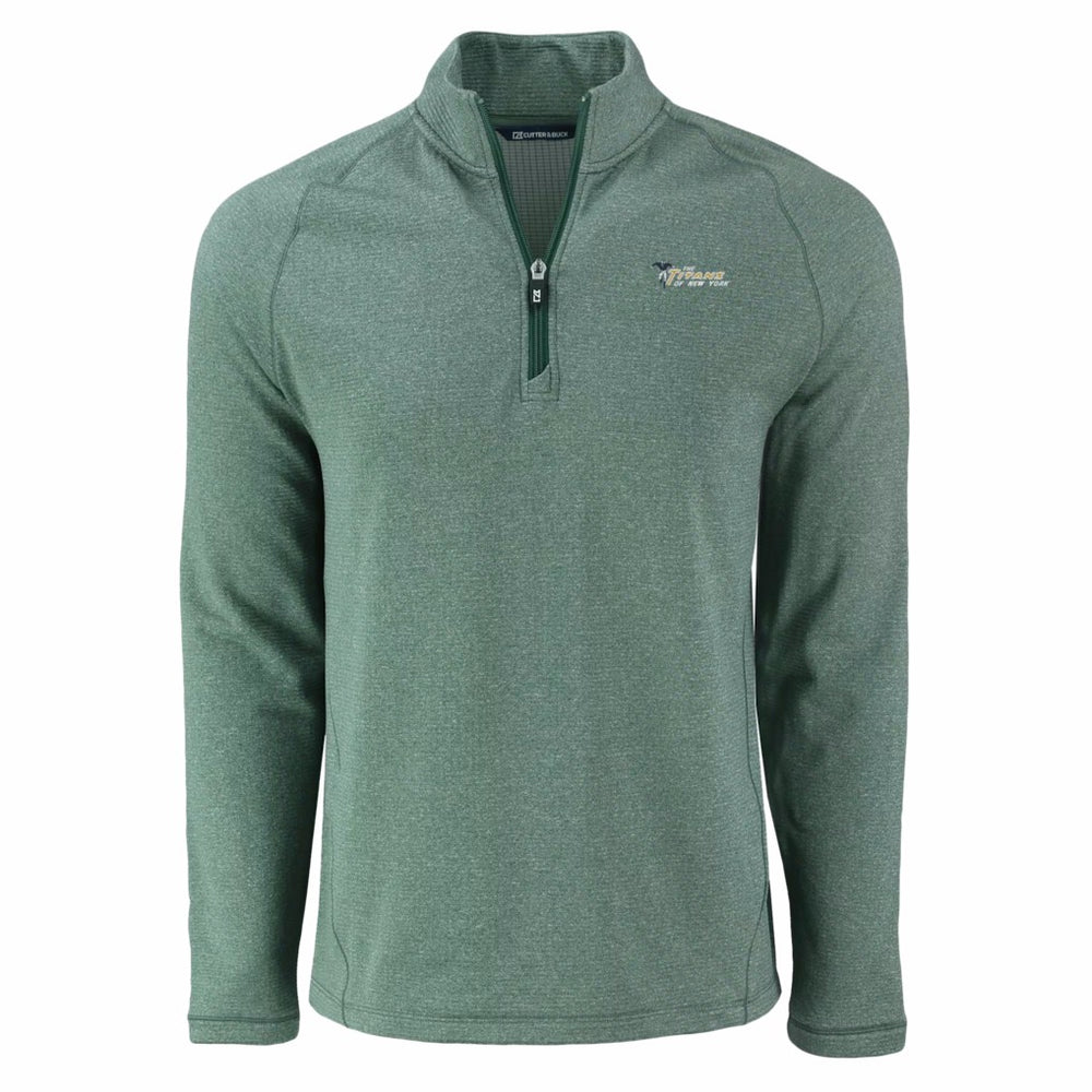 New York Jets  Cutter & Buck Peshastin Eco Fleece Recycled Half-Zip Top