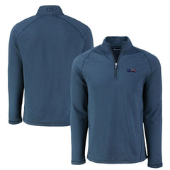 Philadelphia Eagles  Cutter & Buck Peshastin Eco Fleece Tri-Blend Raglan Recycled Quarter-Zip Jacket