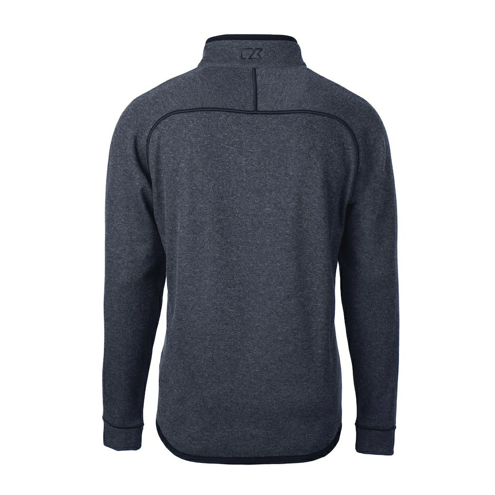 Los Angeles Chargers  Cutter & Buck Big & Tall Mainsail Sweater-Knit Raglan Half-Zip Jacket