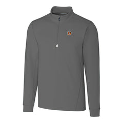 Cincinnati Bengals  Cutter & Buck Big & Tall Traverse Stretch Quarter-Zip Top