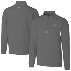 Detroit Lions  Cutter & Buck Big & Tall Traverse Stretch Quarter-Zip Top