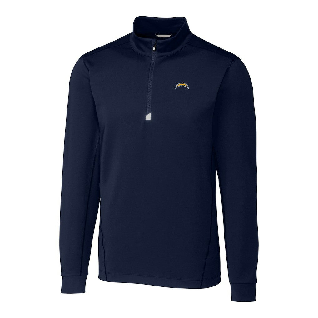 Los Angeles Chargers  Cutter & Buck Big & Tall Traverse Stretch Quarter-Zip Top