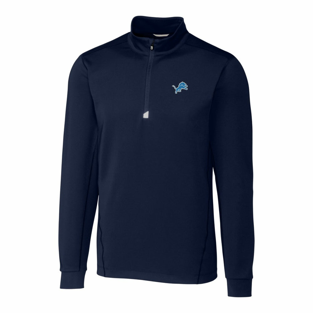 Detroit Lions  Cutter & Buck Big & Tall Traverse Stretch Quarter-Zip Top