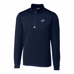 Detroit Lions  Cutter & Buck Big & Tall Traverse Stretch Quarter-Zip Top