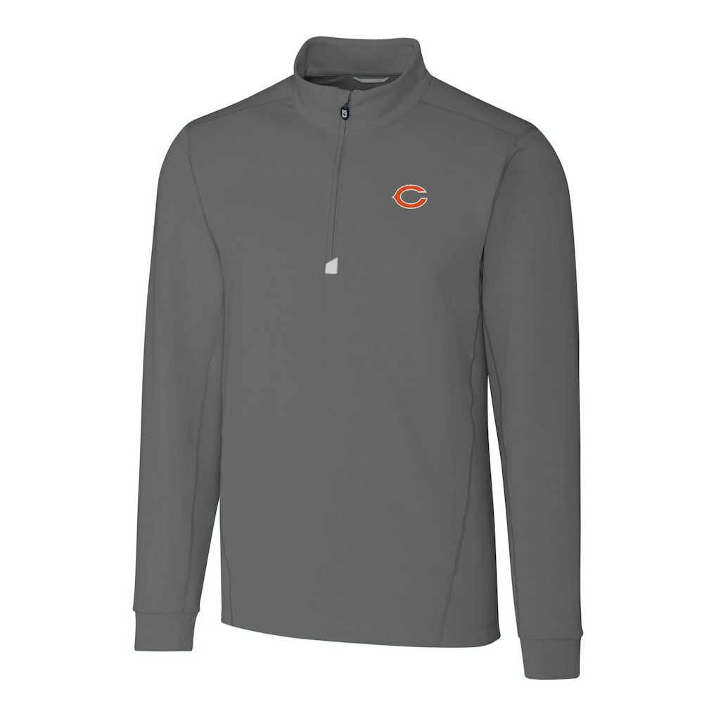 Chicago Bears  Cutter & Buck Big & Tall Traverse Stretch Quarter-Zip Top