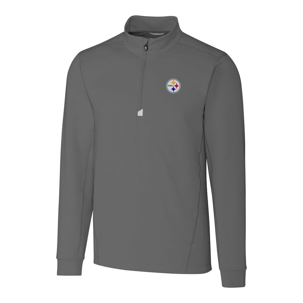Pittsburgh Steelers  Cutter & Buck Big & Tall Traverse Stretch Quarter-Zip Top