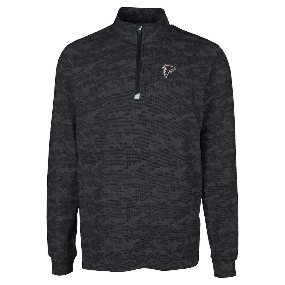 Atlanta Falcons  Cutter & Buck Big & Tall Traverse Eco Camo Tri-Blend DryTec Quarter-Zip Jacket