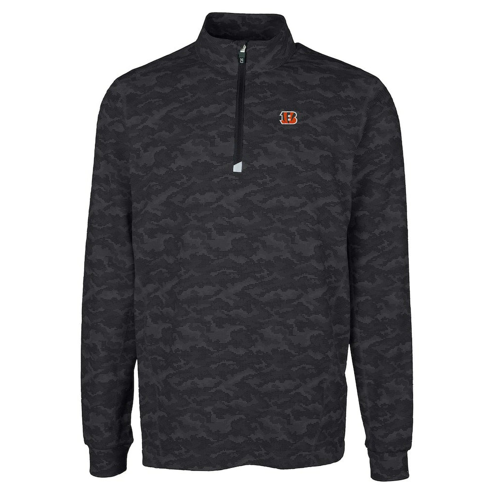 Cincinnati Bengals  Cutter & Buck Big & Tall Traverse Eco Camo Tri-Blend DryTec Quarter-Zip Jacket