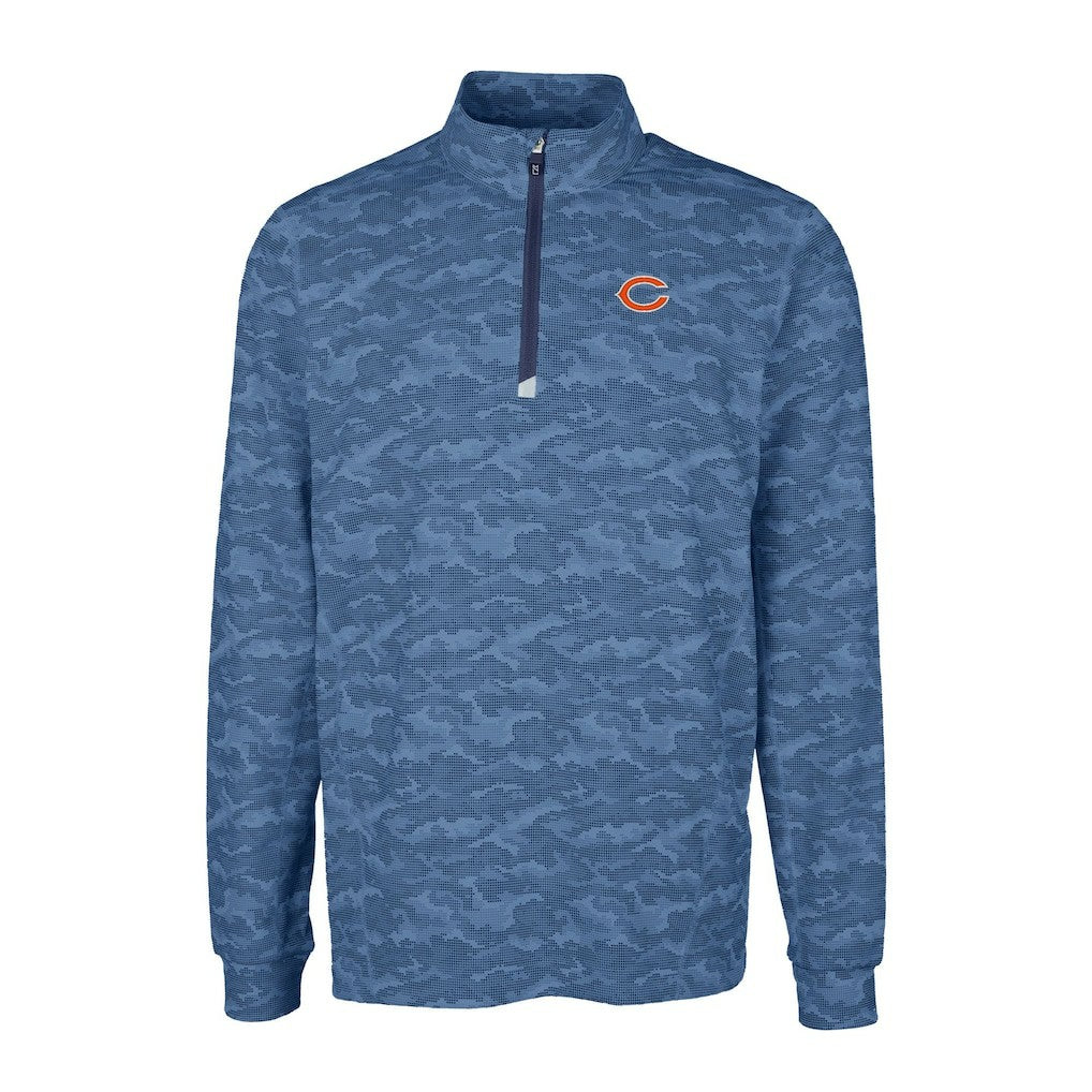 Chicago Bears  Cutter & Buck Big & Tall Traverse Eco Camo Tri-Blend DryTec Quarter-Zip Jacket