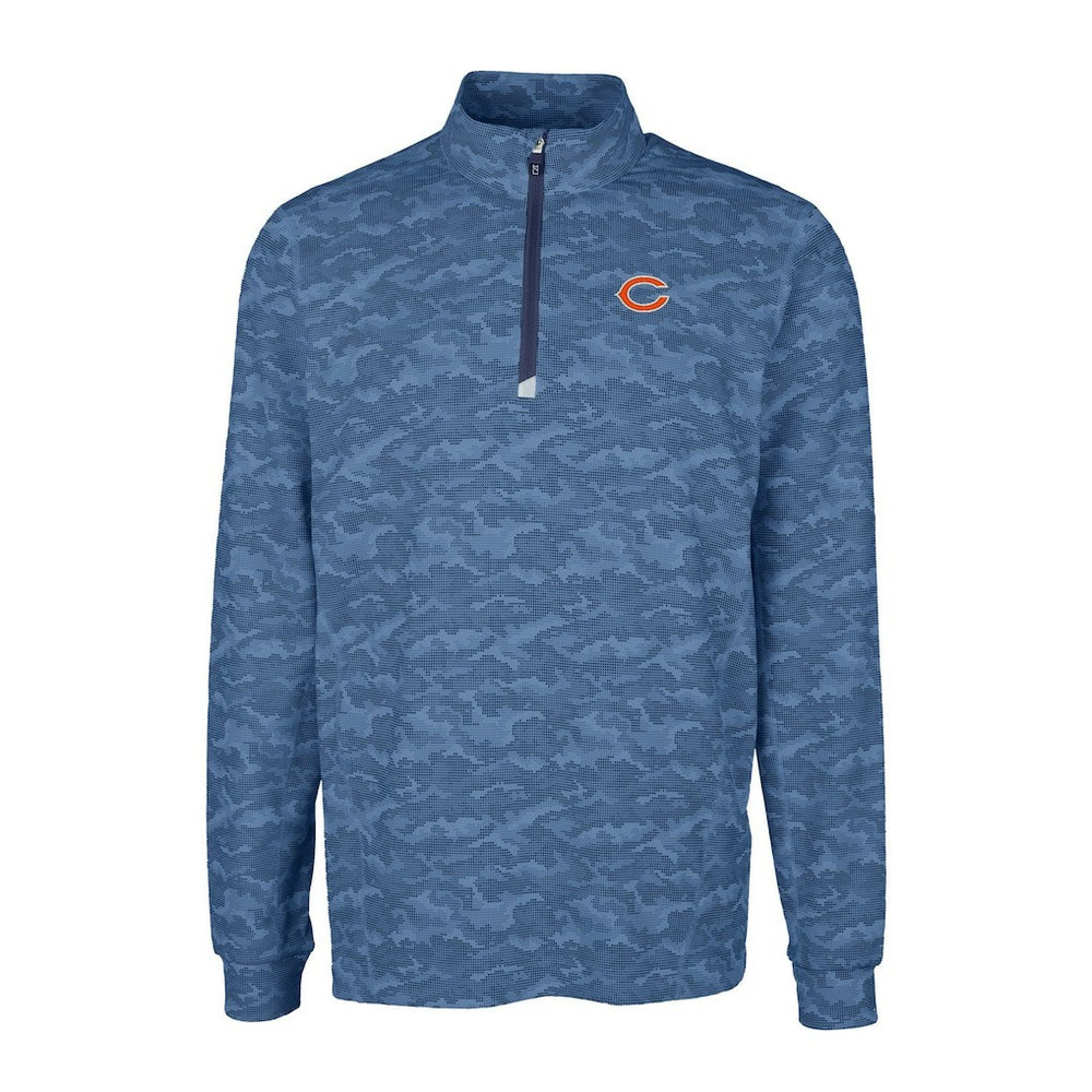 Chicago Bears  Cutter & Buck Big & Tall Traverse Eco Camo Tri-Blend DryTec Quarter-Zip Jacket