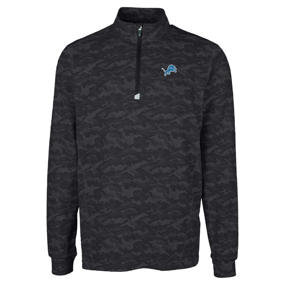 Detroit Lions  Cutter & Buck Big & Tall Traverse Eco Camo Tri-Blend DryTec Quarter-Zip Jacket