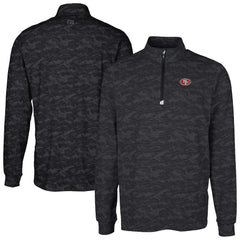 San Francisco 49ers  Cutter & Buck Big & Tall Traverse Eco Camo Tri-Blend DryTec Quarter-Zip Jacket