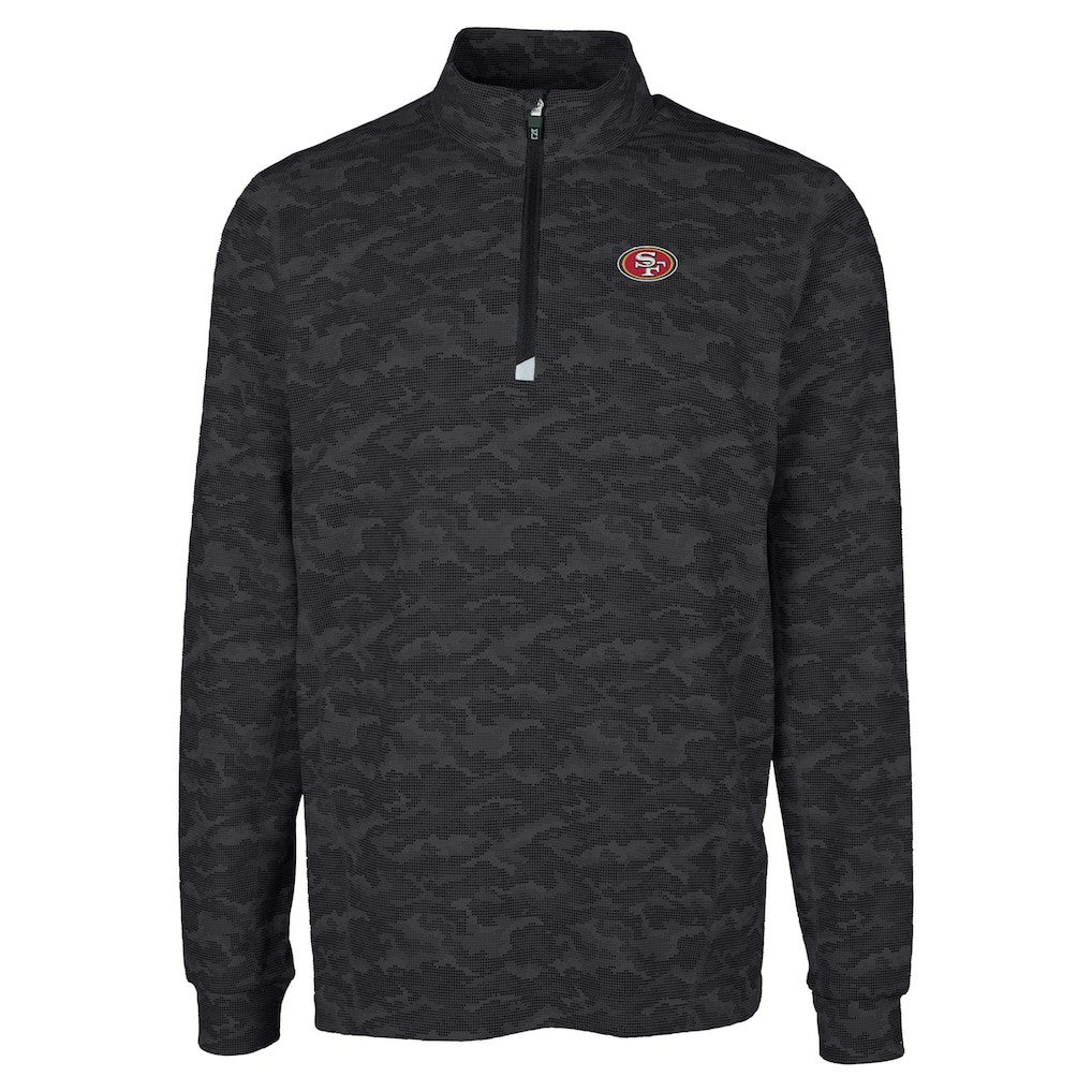 San Francisco 49ers  Cutter & Buck Big & Tall Traverse Eco Camo Tri-Blend DryTec Quarter-Zip Jacket