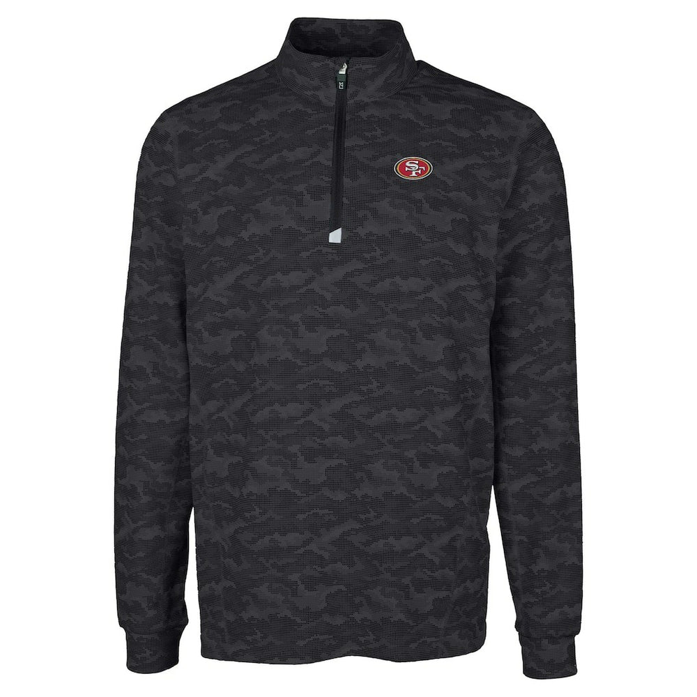 San Francisco 49ers  Cutter & Buck Big & Tall Traverse Eco Camo Tri-Blend DryTec Quarter-Zip Jacket