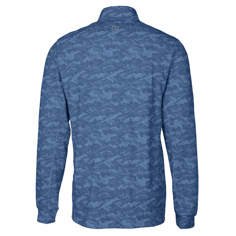 Los Angeles Chargers  Cutter & Buck Big & Tall Traverse Eco Camo Tri-Blend DryTec Quarter-Zip Jacket