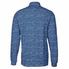 Los Angeles Chargers  Cutter & Buck Big & Tall Traverse Eco Camo Tri-Blend DryTec Quarter-Zip Jacket