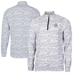 Pittsburgh Steelers  Cutter & Buck Big & Tall Traverse Eco Camo Tri-Blend DryTec Quarter-Zip Jacket