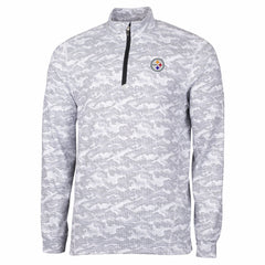 Pittsburgh Steelers  Cutter & Buck Big & Tall Traverse Eco Camo Tri-Blend DryTec Quarter-Zip Jacket