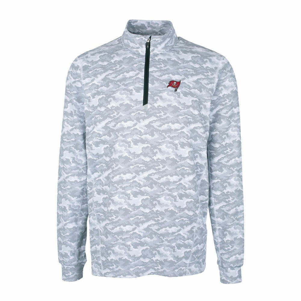 Tampa Bay Buccaneers  Cutter & Buck Big & Tall Traverse Eco Camo Tri-Blend DryTec Quarter-Zip Jacket