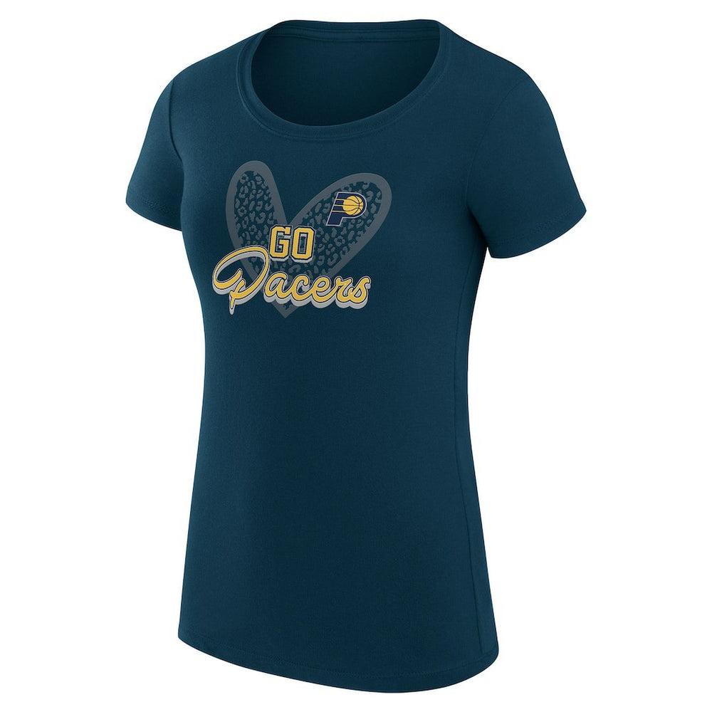 Indiana Pacers G-III 4Her by Carl Banks Women's Super-Slim Fit Lightweight Leopard Heart T-Shirt Discount