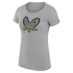 Indiana Pacers G-III 4Her by Carl Banks Women's Super-Slim Fit Lightweight Leopard Heart T-Shirt For Sale
