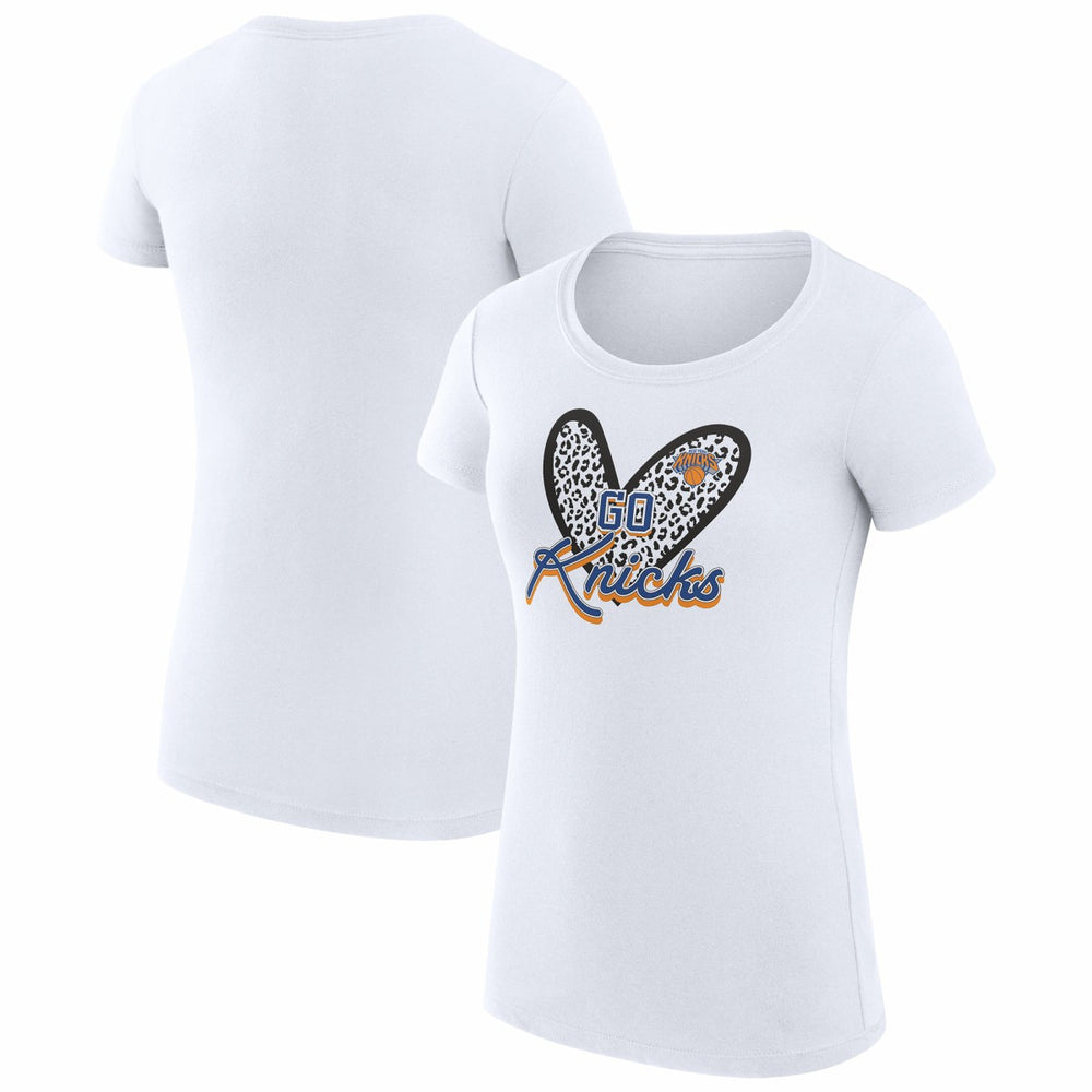 New York Knicks G-III 4Her by Carl Banks Women's Super-Slim Fit Lightweight Leopard Heart T-Shirt Online