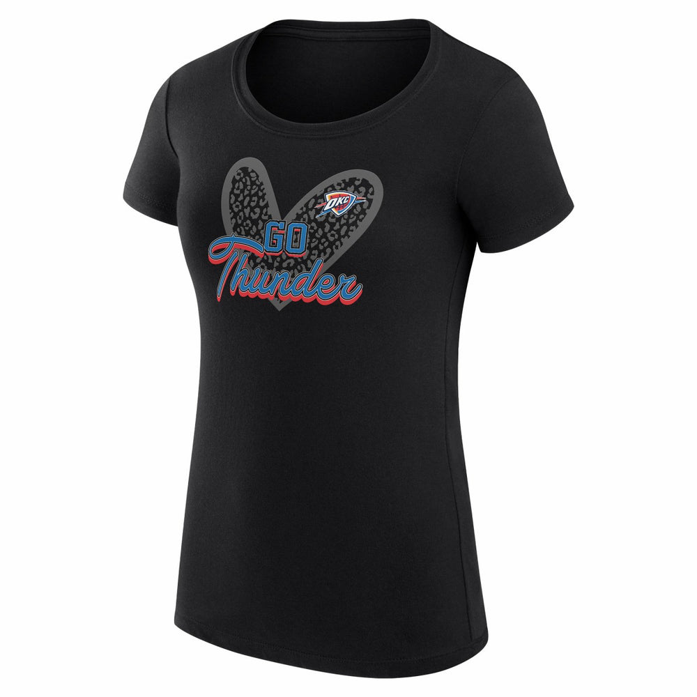 Oklahoma City Thunder G-III 4Her by Carl Banks Women's Super-Slim Fit Lightweight Leopard Heart T-Shirt Online