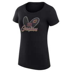 Cleveland Cavaliers G-III 4Her by Carl Banks Women's Super-Slim Fit Lightweight Leopard Heart T-Shirt sale Online