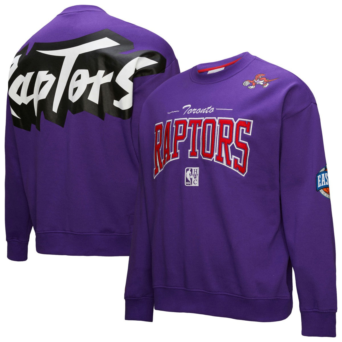 Toronto Raptors Hardwood Classics There & Back 2.0 Vintage Pullover Sweatshirt On Sale