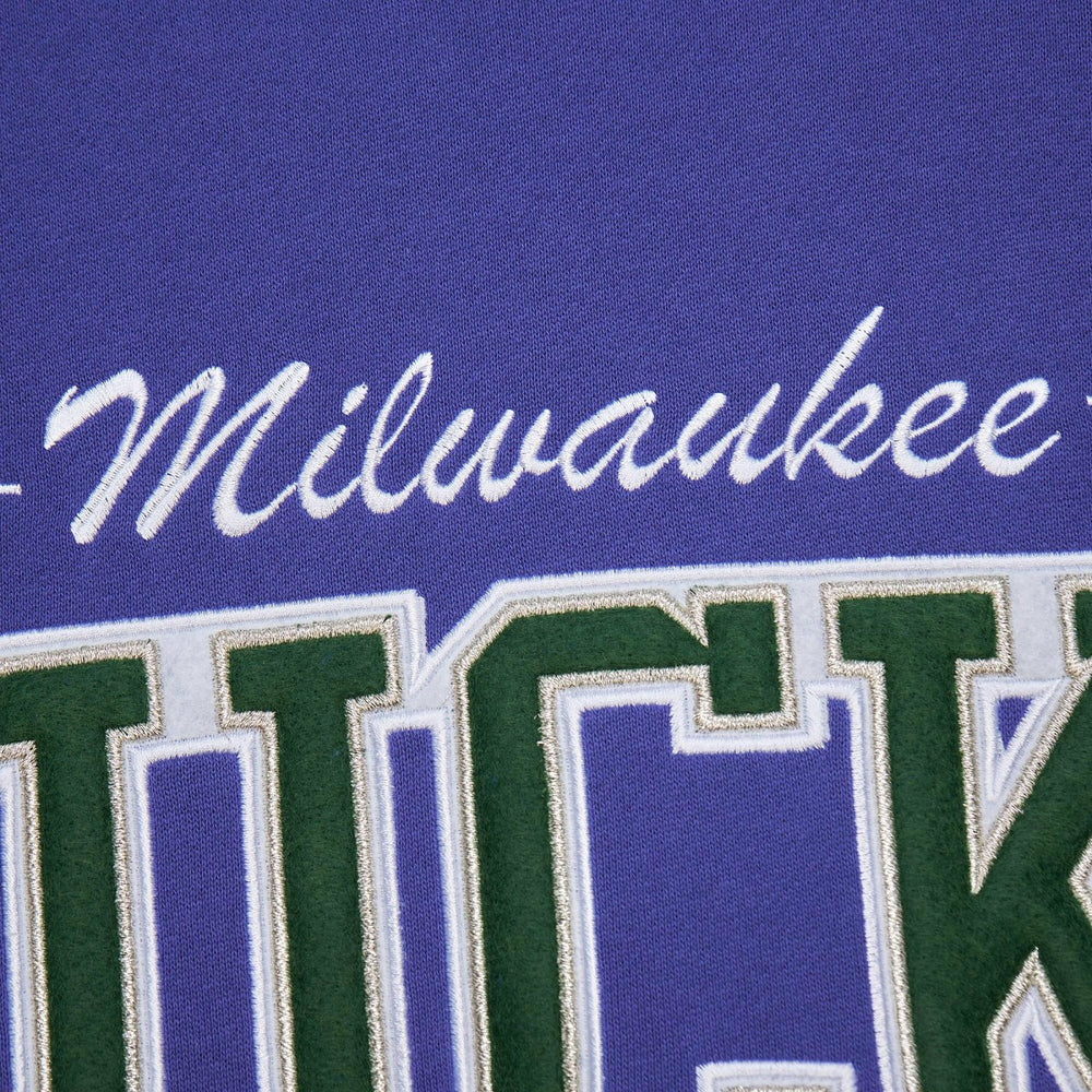 Milwaukee Bucks Hardwood Classics There & Back 2.0 Vintage Pullover Sweatshirt New