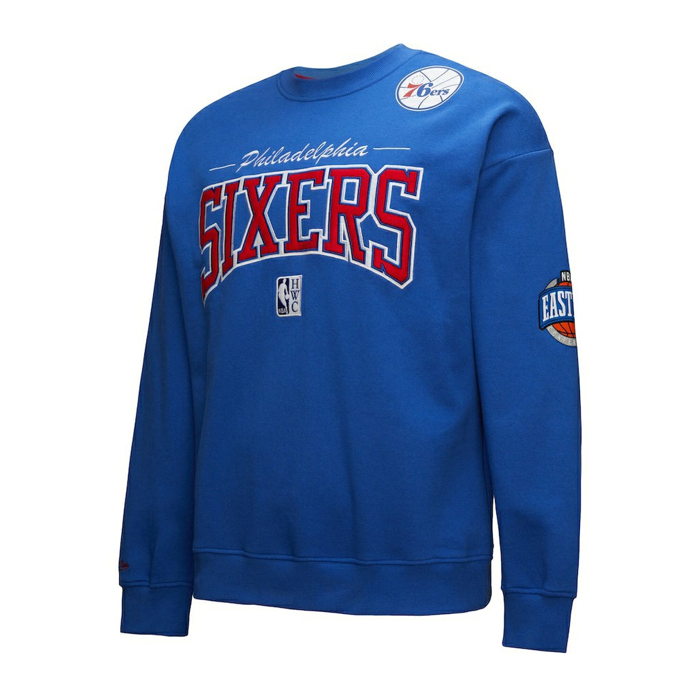 Philadelphia 76ers Hardwood Classics There & Back 2.0 Vintage Pullover Sweatshirt Discount