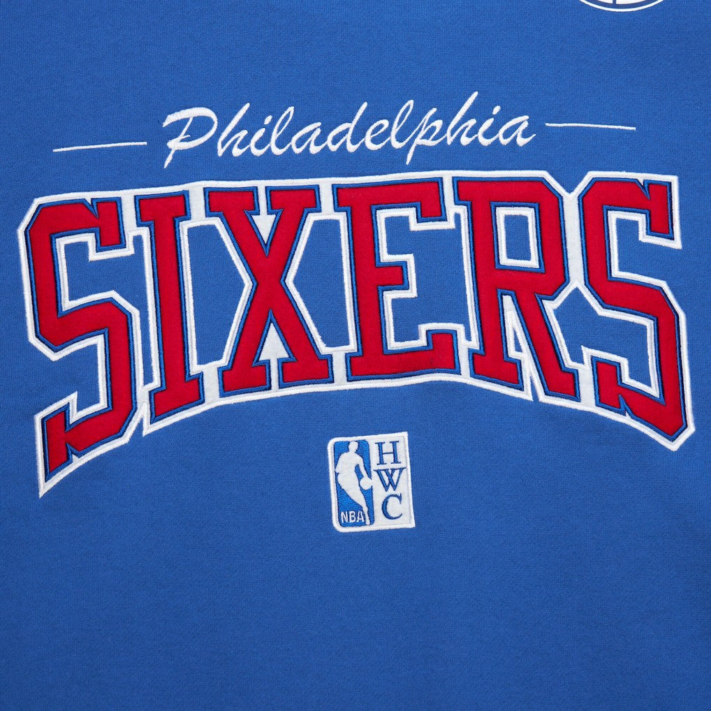 Philadelphia 76ers Hardwood Classics There & Back 2.0 Vintage Pullover Sweatshirt Discount