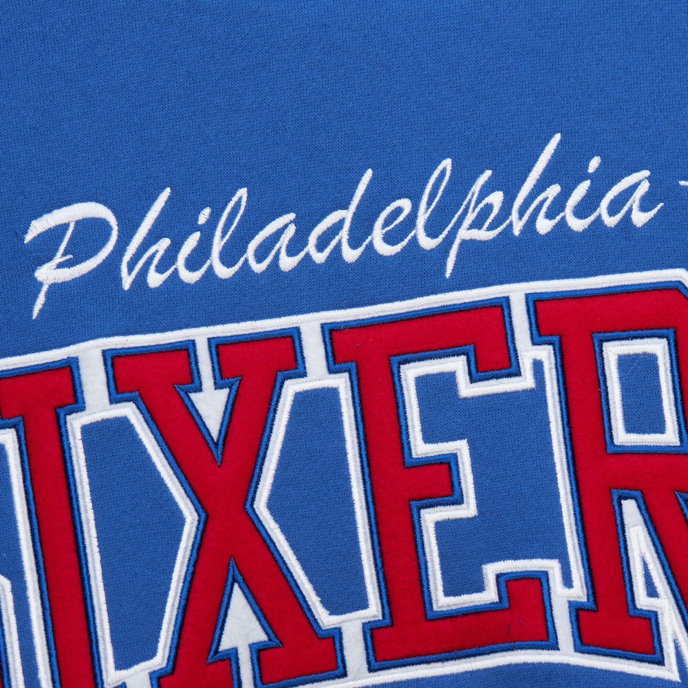 Philadelphia 76ers Hardwood Classics There & Back 2.0 Vintage Pullover Sweatshirt Discount