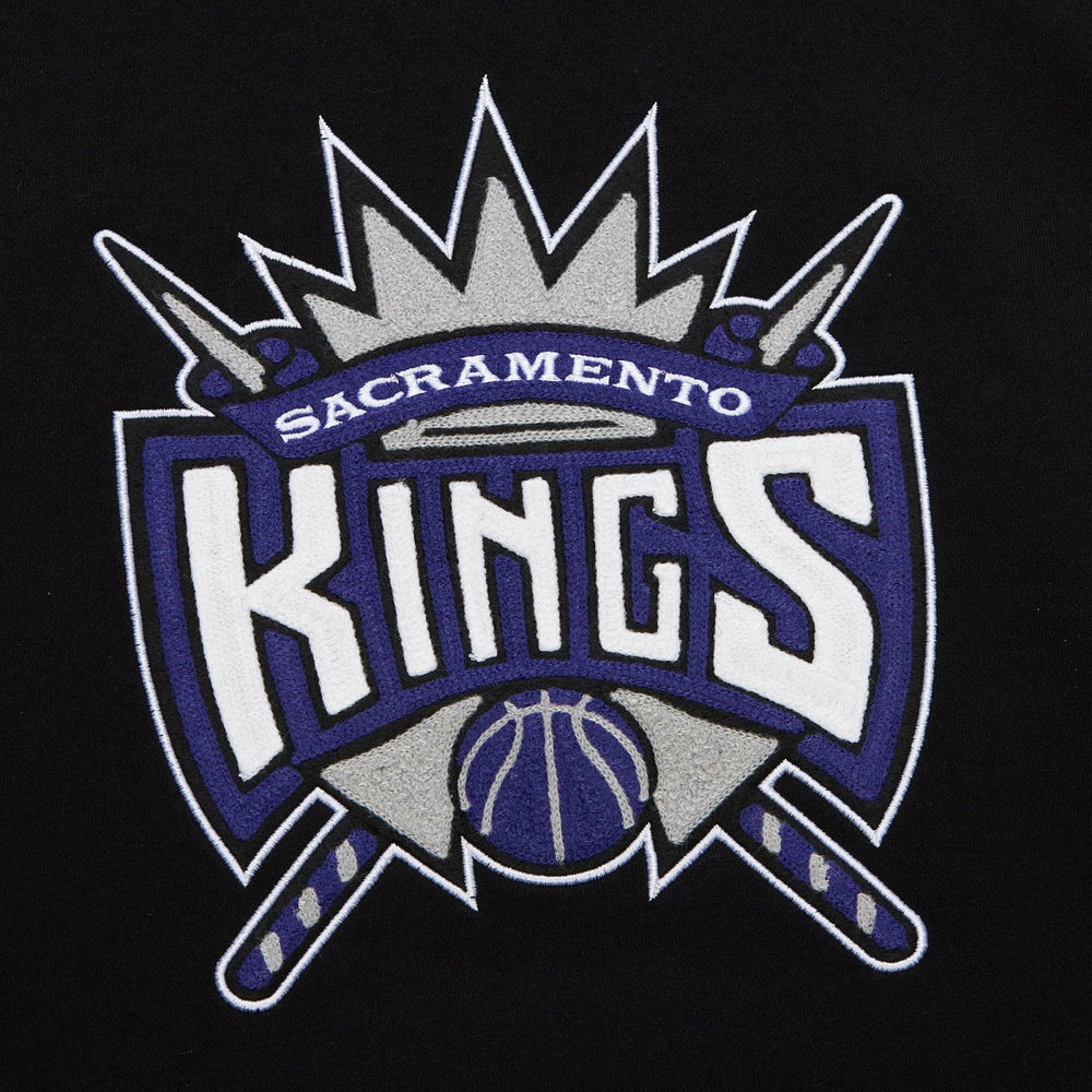 Sacramento Kings Chainstitch Applique Vintage Heavyweight Pullover Hoodie Discount