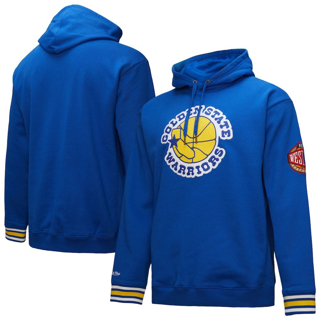 Golden State Warriors Chainstitch Applique Vintage Heavyweight Pullover Hoodie sale Outlet