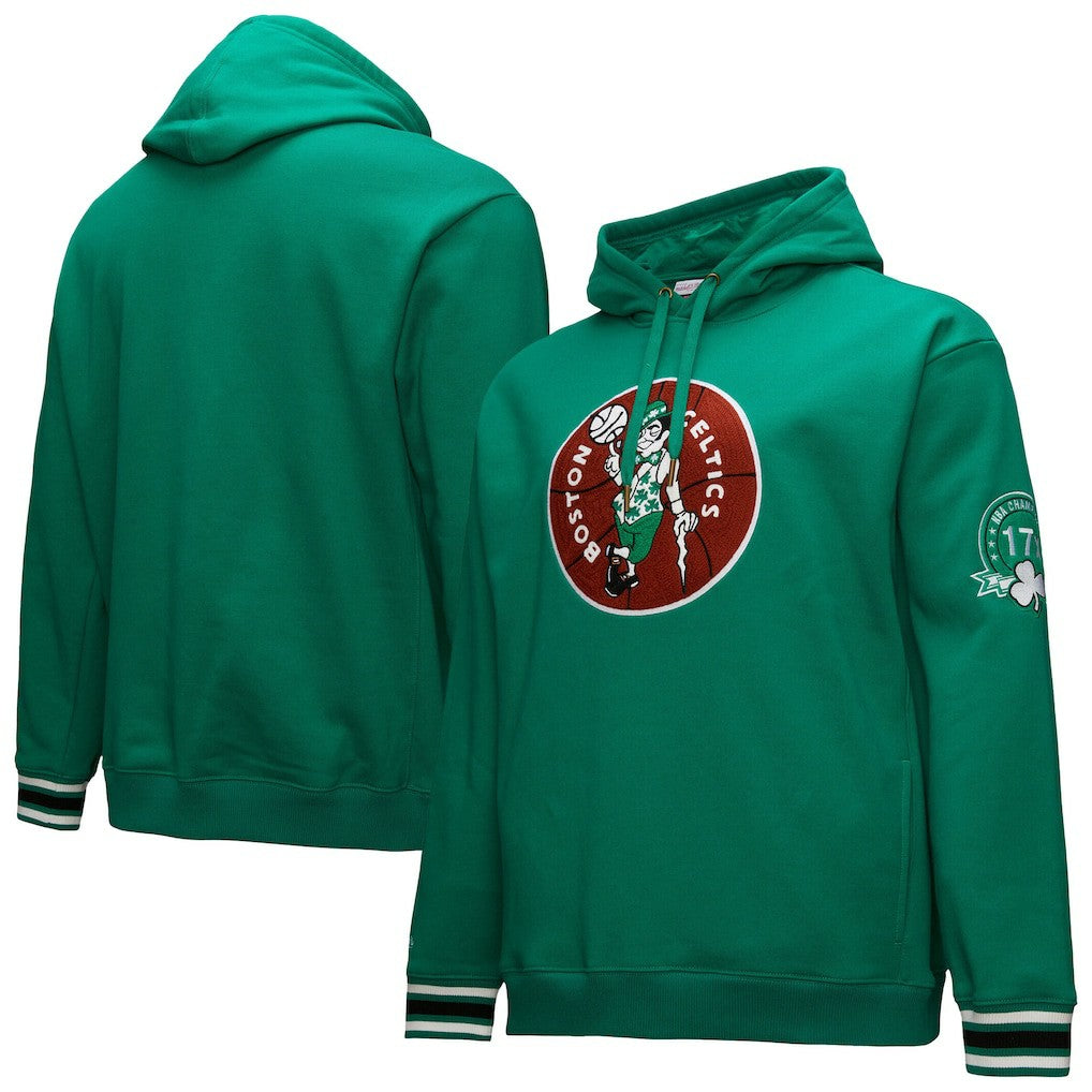 Boston Celtics Chainstitch Applique Vintage Heavyweight Pullover Hoodie Discount
