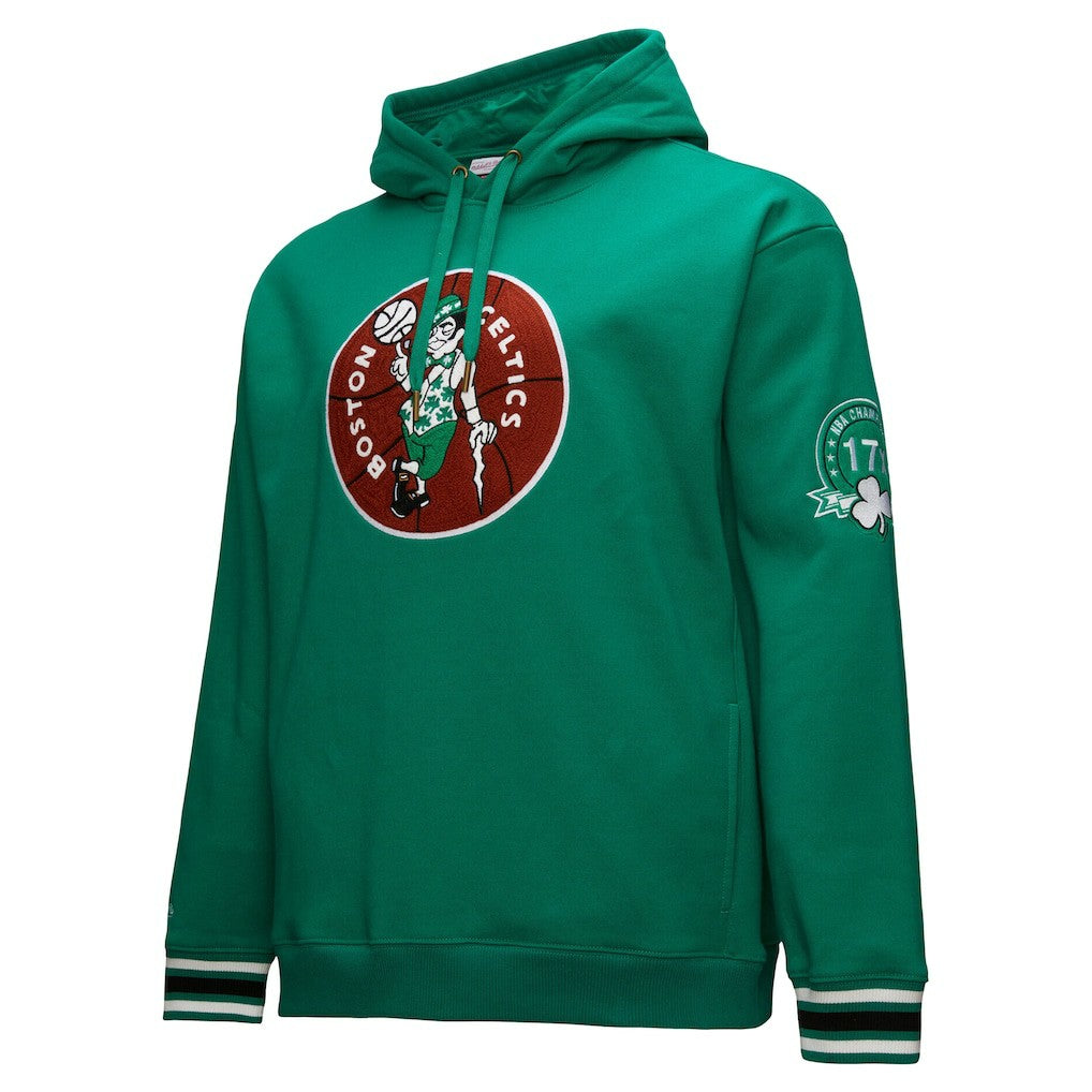 Boston Celtics Chainstitch Applique Vintage Heavyweight Pullover Hoodie Discount