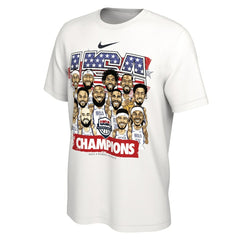 USA Men's Basketball Unisex 2024 Summer Olympics Gold Medal Team Caricature T-Shirt Discount