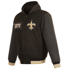 New Orleans Saints  JH Design Reversible Twill Hoodie Full-Zip Jacket