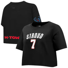 Houston Texans  C.J. Stroud  Pro Standard Women's Player Name & Number Cropped Boxy T-Shirt