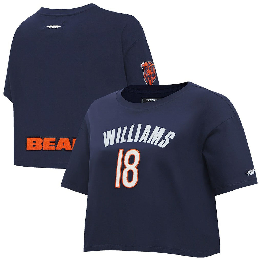 Chicago Bears  Caleb Williams  Pro Standard Women's Player Name & Number Cropped Boxy T-Shirt